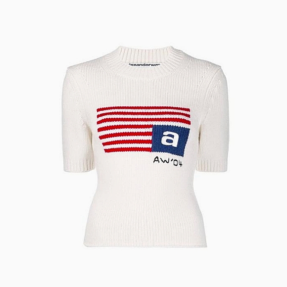 Alexander Wang Rareusa Flag Sweater Top 